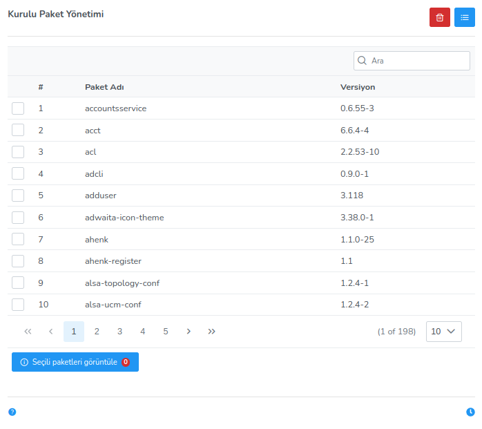 Installed Package Management
